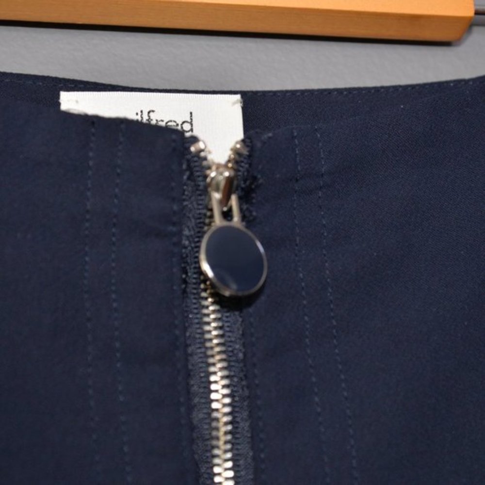 SOLD - Aritzia Wilfred Nolay Wide Leg Flare Cropped Navy Pants Sz 4 - Picture 6 of 6